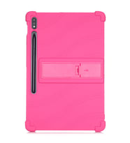 ALLY Galaxy Tab S8 S7 T870 - T875 11 inç Standlı Silikon Kılıf (Fuşya)
