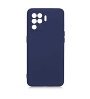 Oppo Reno 5 Lite Kılıf Lansman Tasarım İç Yüzeyi Kadife Silikon (Lacivert)