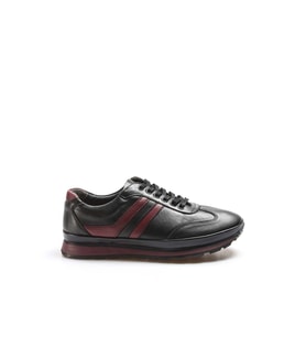 FAST STEP Hakiki Deri Ortopedik Erkek Spor Ayakkabı 662GA1001 (Siyah)
