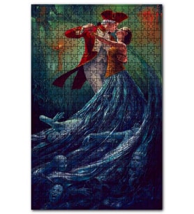 Cakapuzzle Kadın Erkek Dansı Rüya Sürrealizm Görseli Puzzle Yapboz MDF (Ahşap) (500 Parça)