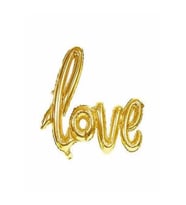 Love Imza Folyo Balon (Gold)