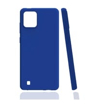 Kvy Realme C11 2021 (RMX3231) Biye Silikon Kılıf (Mavi)