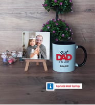 Babaya Hediye Fotoğraflı Dekoratif Taş, Kupa Bardak Beyaz Hediye Babaya Doğum Günü Hediyesi (Model 11)