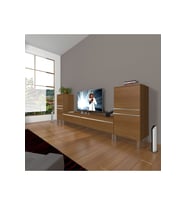 Decoraktiv Eko On2 Mdf Std Krom Ayaklı Tv Ünitesi Tv Sehpası (Ceviz)