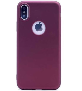 Uyumlu Model Apple iPhone XS Max 6.5 Kılıf Soft Mat Premier Case (Mürdüm)
