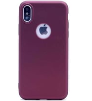 Uyumlu Model Apple iPhone XS Max 6.5 Kılıf Soft Mat Premier Case (Mürdüm)