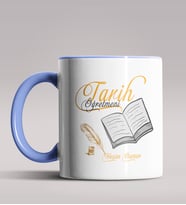 Kişiye Özel Tarih Öğretmeni Tasarımlı Siyah Renk Kupa Bardak 6 (Mavi)