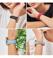 vagave Samsung Watch 4 Watch 5 Watch 6 - pro uyumlu Hakiki Doğal Deri 20mm Kadın Deri Kordon Akıllı ve Klasik Saat Kayışı 20mm Kordon Sevgililer Günü Hediyesi (Mavi)