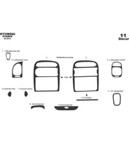 Meriç® Hyundai Starex Ön Torpido Kaplama Maun 11 Parça 2001-2007 (Karbon)