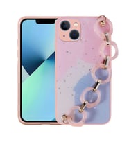 Apple iPhone 13 Kılıf Zore Elsa El Askılı Tutacaklı Kılıf (Pembe)