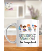 Matematik Öğretmenine Özel Kupa Bardak (Beyaz)