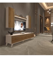 Decoraktiv Eko 7 Mdf Std Retro Tv Ünitesi Tv Sehpası (Beyaz - Pera)