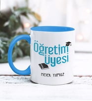 Öğretim Üyesi Tasarımlı Kişiye Özel Kupa Bardak (Mavi)