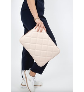NEMO BAGS Laptop Tablet Kılıfı 14 inç MacBook iPad Pro Air Huawei Evrak Çantası Suni Deri (Bej)