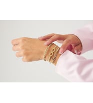 Sonsuzluk - Love - Burgu Örgü İp Best Friends Bileklik Set Üçlü (Gold)