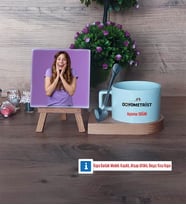 Odyometrist Fotoğraflı Dekoratif Taş, Kupa Bardak Beyaz Hediye (Model 8)