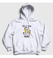 Presmono Unisex Gri Meow Queen Freddie Mercury Kapüşonlu Sweatshirt 407872tt (Beyaz)