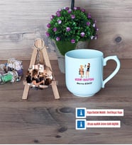 Kadın Kuaförü Kupa Bardak Beyaz ve Fotoğraflı Ahşap Anahtarlık Hediye (Model 5)