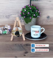 Radyoloji Teknikeri Türk Kahvesi Fincanı Ahşap Altlıklı ve Fotoğraflı Ahşap Anahtarlık Hediye (Model 7)