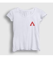 Presmono Kadın Sarı Side Logo Apex Legends T-Shirt 232338tt (Beyaz)