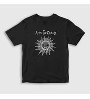 Presmono Unisex Çocuk Beyaz Gray Alice In Chains T-Shirt 7596tt (Siyah)