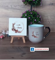 Doğum Günü Hediyesi İsme Özel Dekoratif Taş, Kupa Bardak Kırmızı Hediye (Model 9)