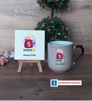 Ekonomist Dekoratif Taş, Kupa Bardak Kırmızı Hediye (Model 9)