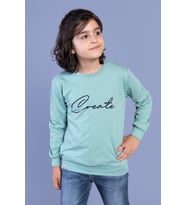 Toontoy Erkek Çocuk Baskılı Sweatshirt (Yeşil)
