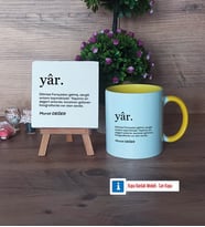 Sevgiliye Hediye Dekoratif Taş, Kupa Bardak Kırmızı Hediye (Model 6)