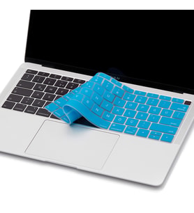 Laptop MacBook Air 13inc Klavye Koruyucu A1932 2018/2019 İngilizce-Türkçe Baskı (Açık Mavi)
