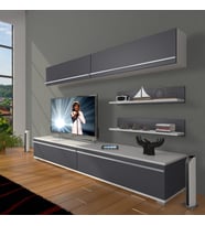Decoraktiv Eko 5 Mdf Std Tv Ünitesi Tv Sehpası (Beyaz - Antrasit)