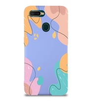 PrintiFy Oppo A5s Uyumlu Lansman Kılıf Karışık Renkler Tasarımlı İçi Kadife Kapak (Lila)