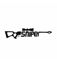 Sniper Sticker Siyah 25x10 CM (Siyah-Siyah)