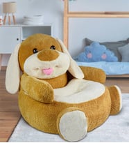 Özgüner Oyuncak Köpek Peluş Bebek Çocuk Koltuğu (Kahverengi)