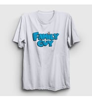 Presmono Unisex Sarı Logo Family Guy T-Shirt 300330tt (Beyaz)