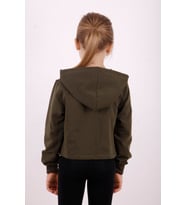Toontoy Kız Çocuk Yazı Baskılı Sweatshirt (Haki)