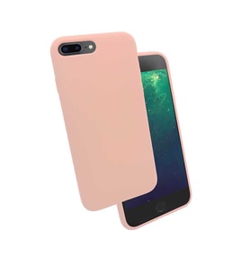 Apple iPhone 8 Plus Kılıf Zore Silk Kadife İç Yüzey Silikon Kılıf (Pembe)