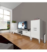 Decoraktiv Eko ON2 Slm Dvd Silver Tv Ünitesi Tv Sehpası (Beyaz)