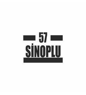57 Sinoplu Araba Sticker siyah 16x9 CM (Siyah)