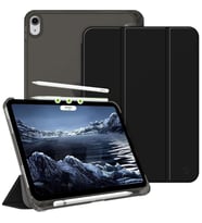 Apple iPad Air 11inç M2 2024 Kılıf Flip Cover Kalem Bölmeli PC Case A2902 A2903  (Siyah)