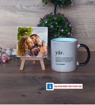 Sevgiliye Hediye Fotoğraflı Dekoratif Taş, Kupa Bardak Beyaz Hediye (Model 9)