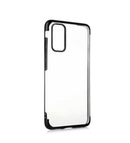 Galaxy S20 Plus Kılıf Zore Dört Köşeli Lazer Silikon Kılıf (Siyah)