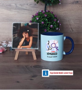 Kimyager Fotoğraflı Dekoratif Taş, Kupa Bardak Beyaz Hediye (Model 3)