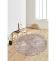 Dijital Baskılı Kaymaz Taban Yıkanabilir Yuvarlak Salon Halısı Koridor Halısı Paspas NDY-HT-133 (Çok Renkli)