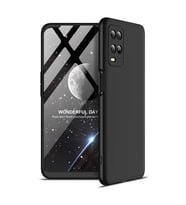 Oppo A54 4G Kılıf 3 Parça Slim Sert Silikon Kapak AYS (Siyah)