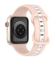 Apple Watch 44/45/46/49mm Kordon Line Ayarlanır Spor Kordon 2/3/4/5/6/se/7/8/9/1 (Pudra - Beyaz)