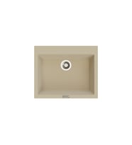 Cristalüx Granit Evye P-X60 Tezgah Altı Ve Tezgah Üstü Kare Mutfak Evyesi 60x50cm (Bej)