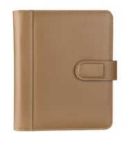Organizer Ajanda Kılıflı A5 4 Halkalı 15x21 4 Delikli Tarihli Çizgili Blok Rainbow Vegan 19,5x23 cm (Vizon)