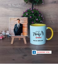 Türkçe Öğretmeni Fotoğraflı Dekoratif Taş, Kupa Bardak Beyaz Hediye Öğretmenler Günü Hediyesi (Model 7)