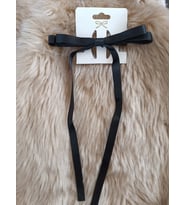 Trend Sallantılı Kurdele Fiyonk Model 13 cm Pens Toka(1 adet) (Siyah)